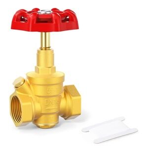 GASHER 1/2" Brass Water Pressure Reducing Valve 232 PSI DN15 with Gauge Port